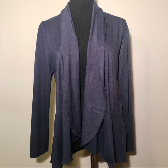 Sweaters - Dk Blue 18 lightweight cardigan waterfall